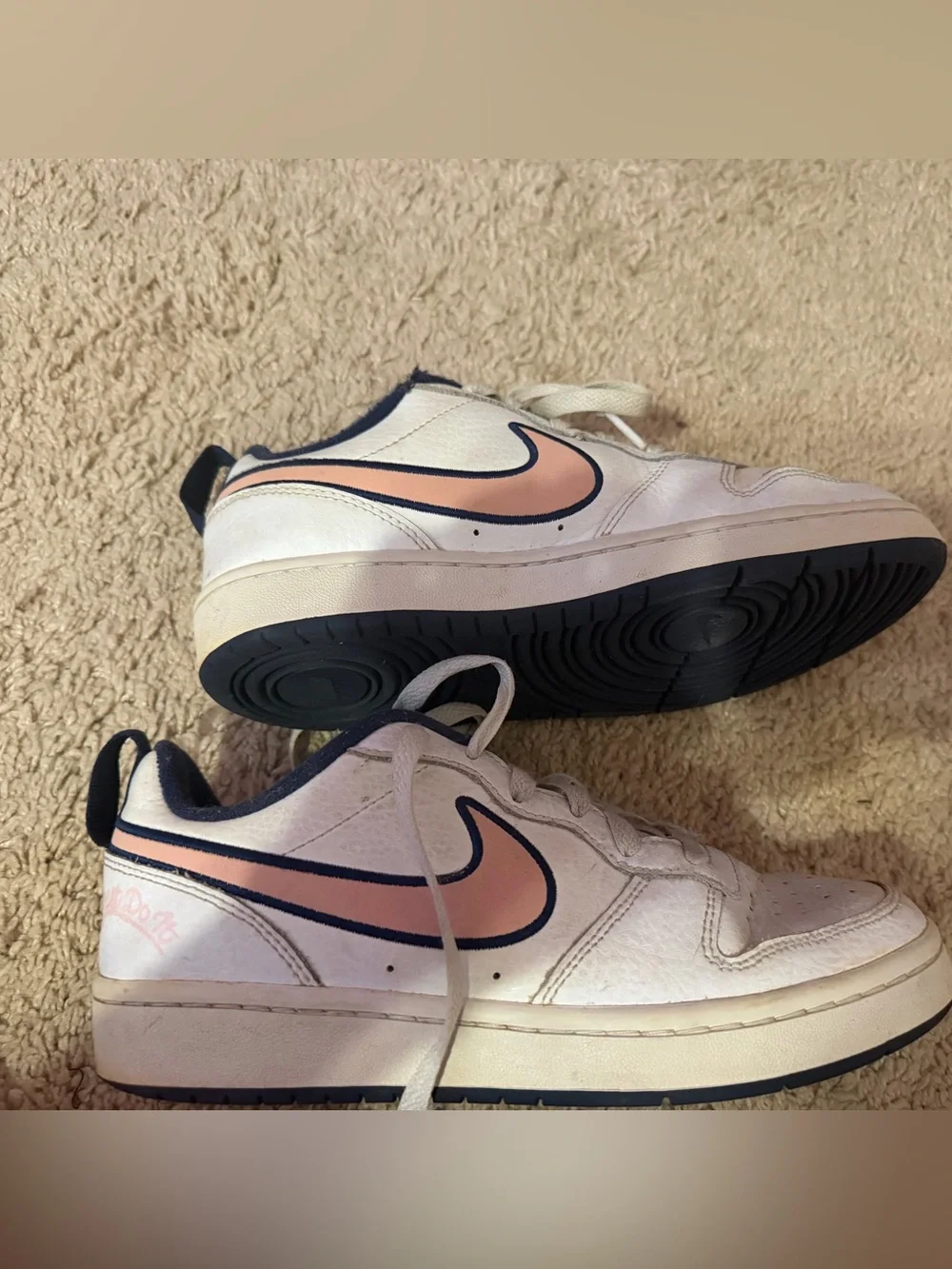 Nike Kids Size Tag Label - Navy and White
